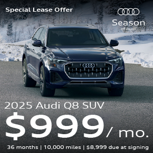 A black Q8 in the Snow